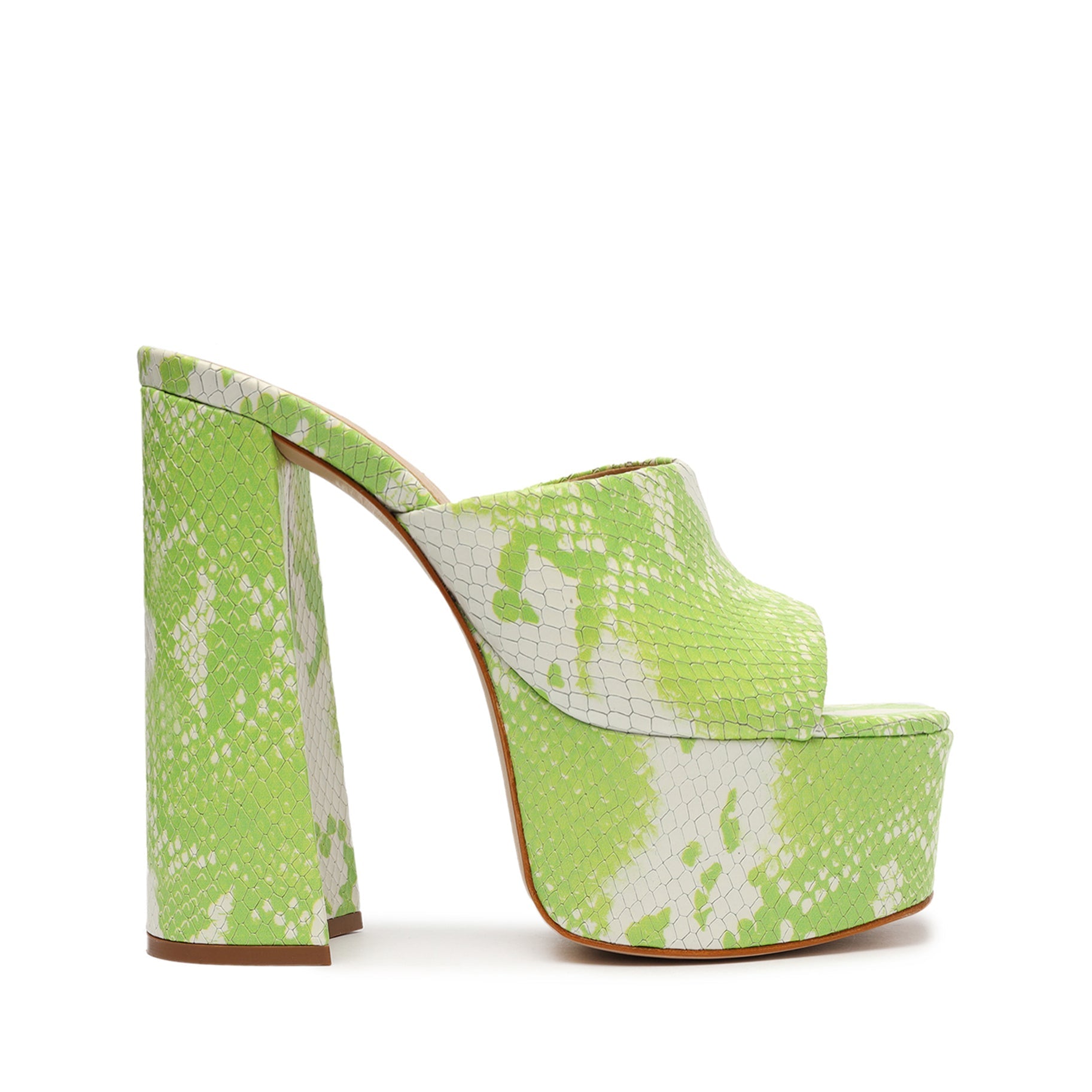 Darah Wild Sandal OLD 5 Leaf Snake Snake-Embossed Leather - Schutz Shoes