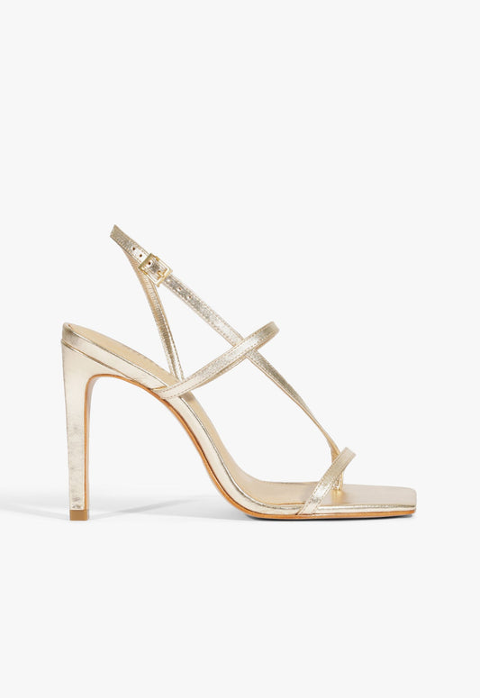 Heloise Metallic Sandal SPRING 25 5 Gold Metallic Nappa - Schutz Shoes