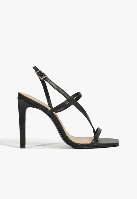 Heloise Leather Sandal SPRING 25 5 Black Nappa Leather - Schutz Shoes