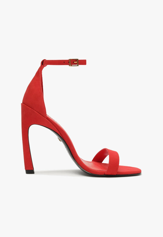 Cadey-Lee Curve Sandal WINTER 24 5 Red Nubuck - Schutz Shoes