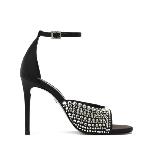 Louise Satin Sandal OLD 5 Black Satin - Schutz Shoes