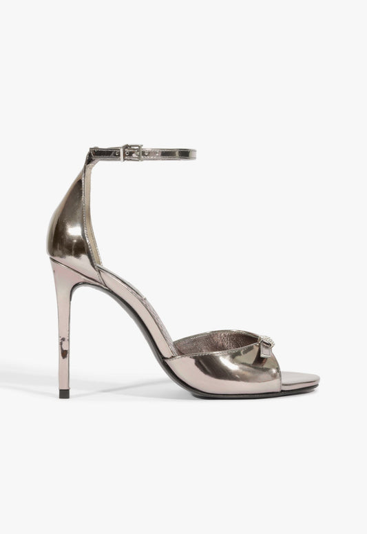 Jane Sandal WINTER 24 5 Silver Specchio Leather - Schutz Shoes