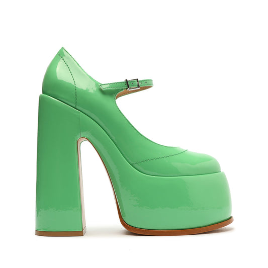 Zayne Patent Pump OLD 5 Gianni Green Patent Leather - Schutz Shoes