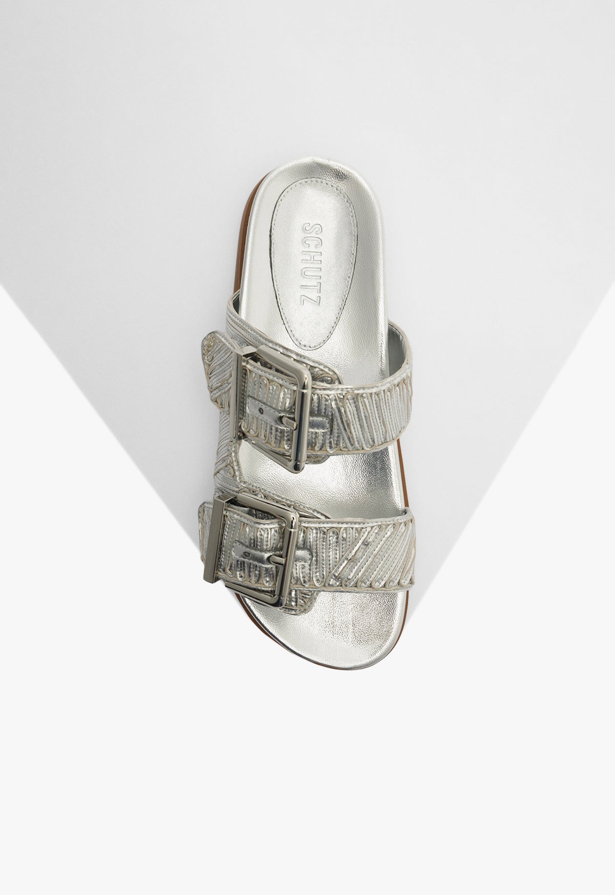 Lupita Buckle Sporty Metallic Sandal RESORT 25 - Schutz Shoes