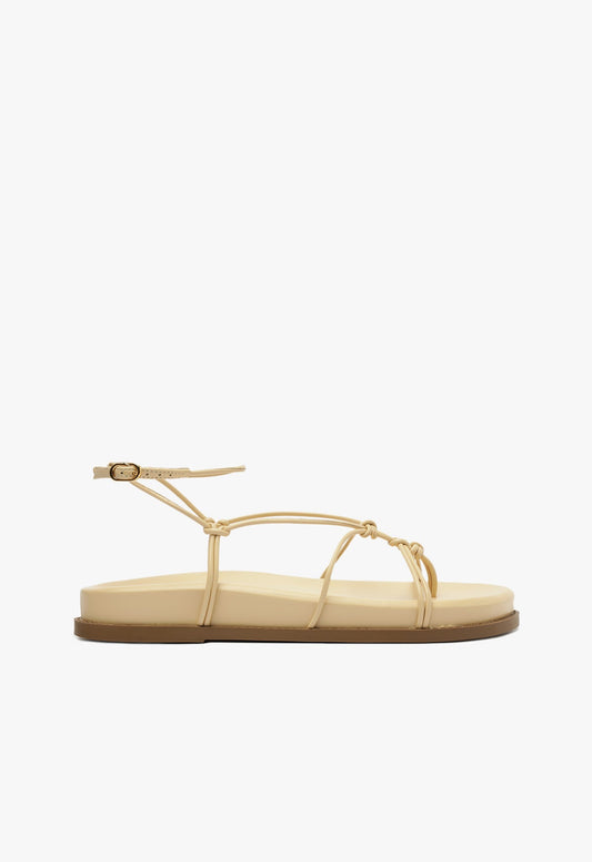 Calabria Sporty Sandal SPRING 25 5 Beige Leather - Schutz Shoes