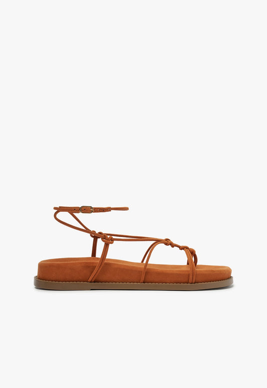 Calabria Sporty Sandal SPRING 25 5 Brown Suede - Schutz Shoes