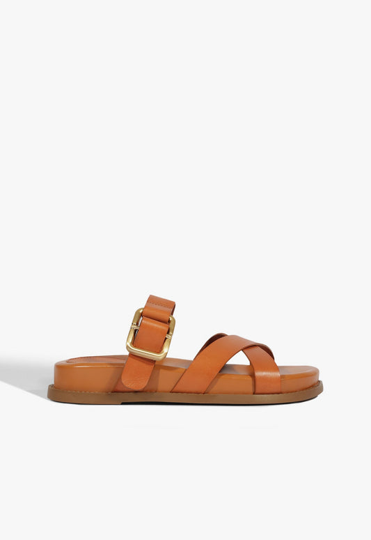 Vivienne Sporty Sandal SPRING 25 5 Brown Atanado Leather - Schutz Shoes