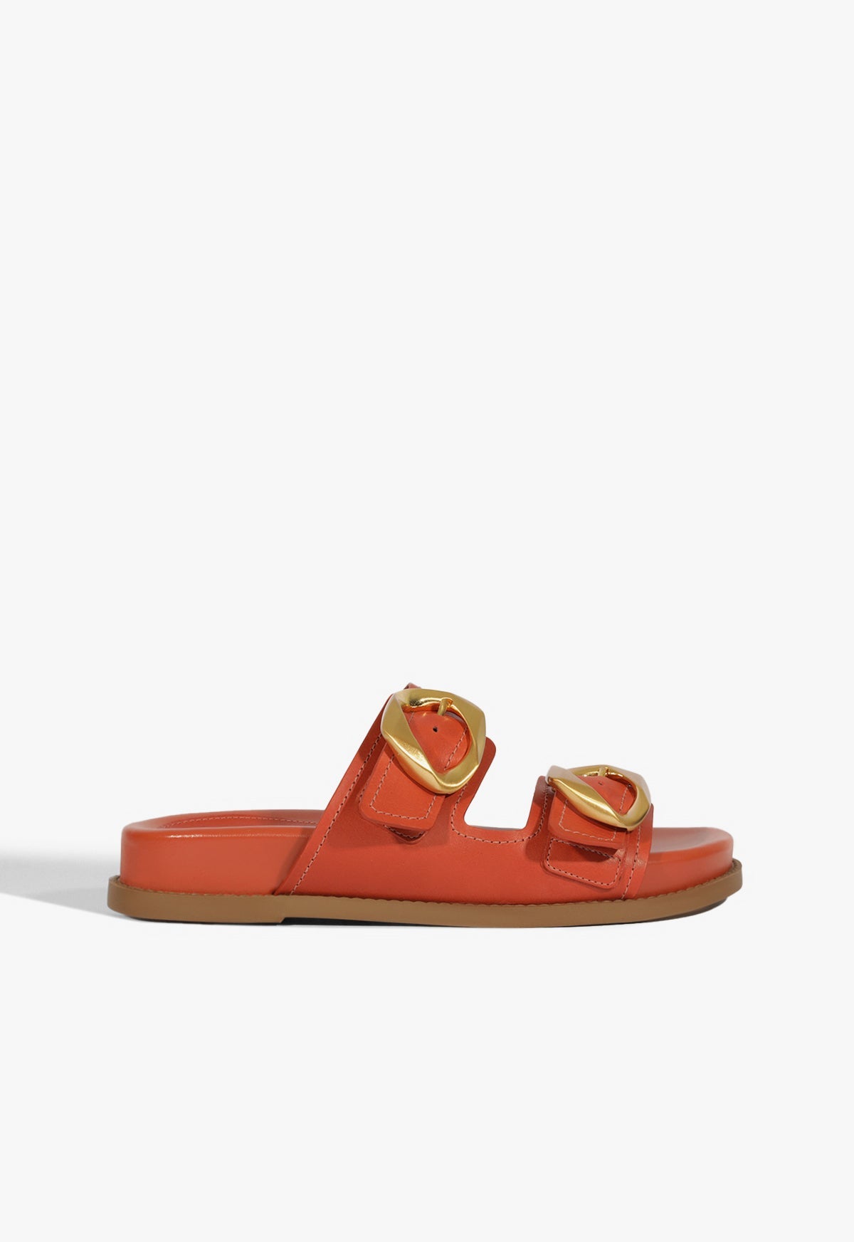 Olga Orange Leather Sporty Sandal SPRING 25 5 Orange Leather - Schutz Shoes