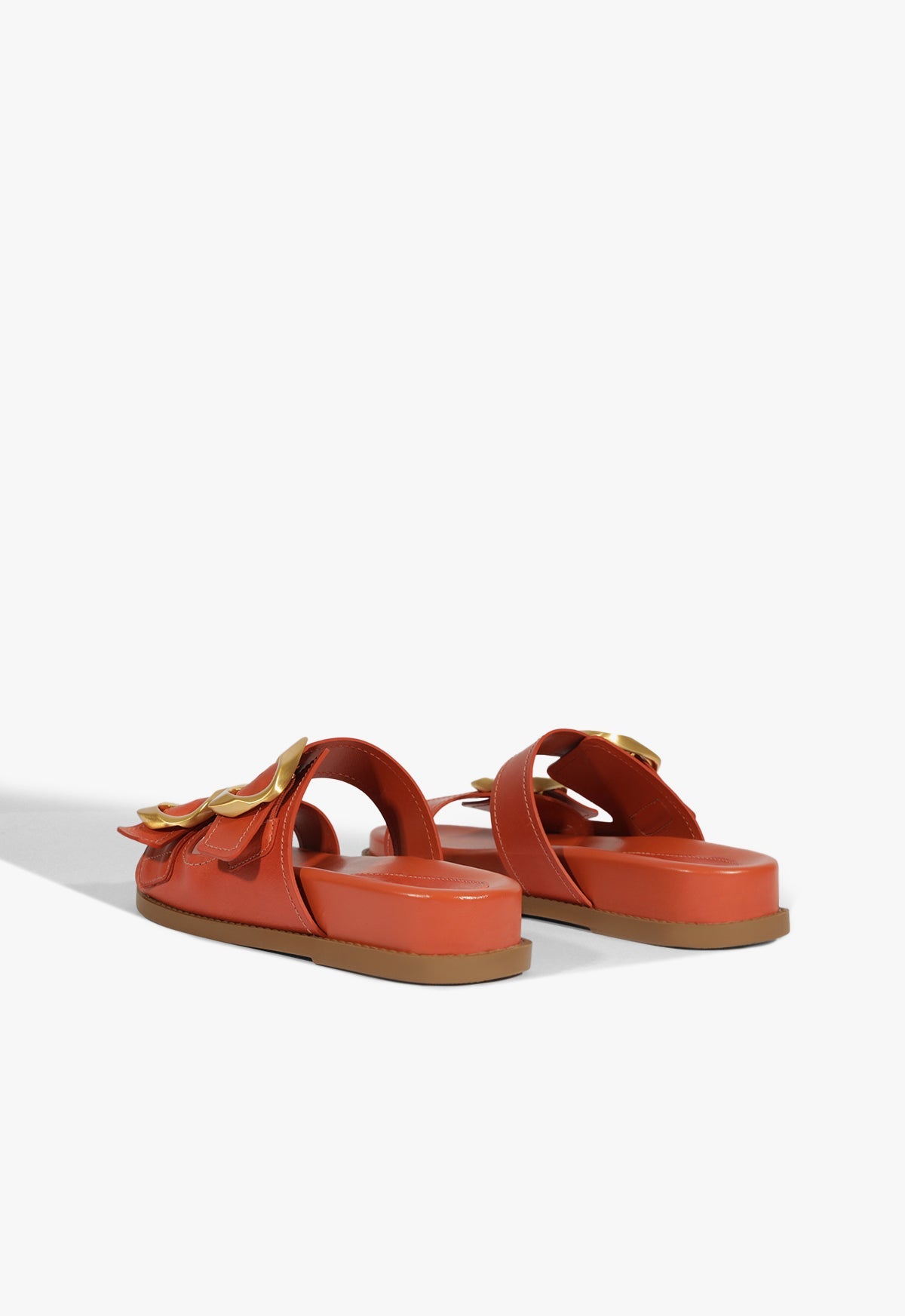 Olga Orange Leather Sporty Sandal SPRING 25 - Schutz Shoes