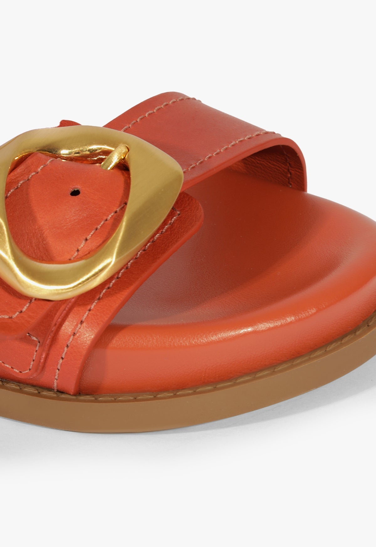 Olga Orange Leather Sporty Sandal SPRING 25 - Schutz Shoes
