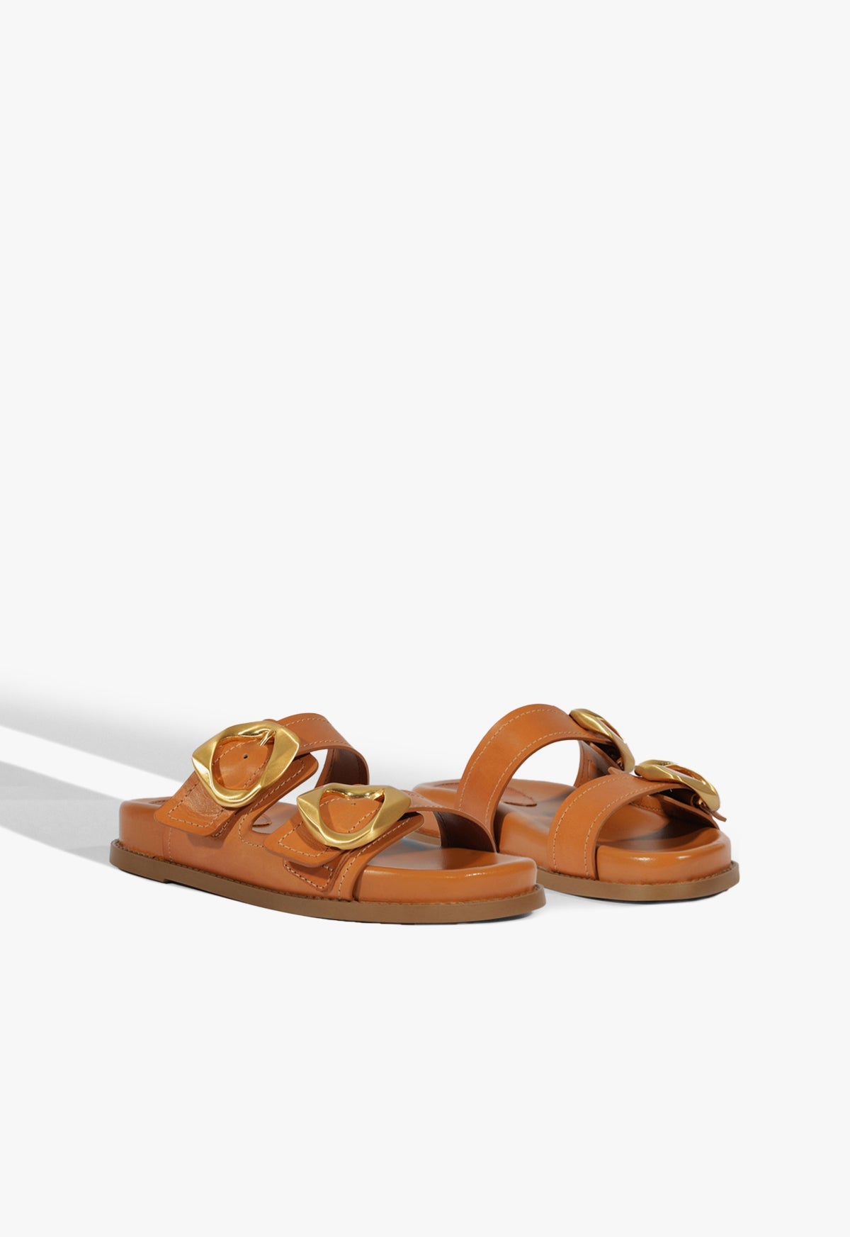 Olga Brown Leather Sporty Sandal SPRING 25 - Schutz Shoes
