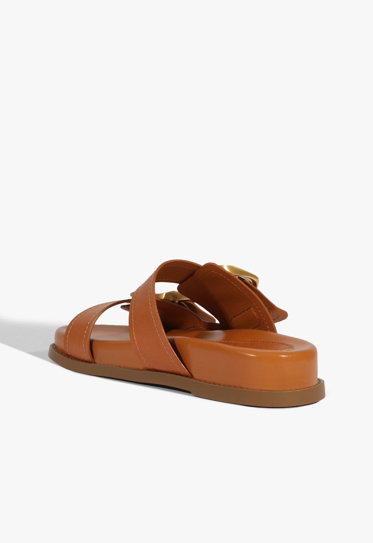 Olga Brown Leather Sporty Sandal SPRING 25 - Schutz Shoes