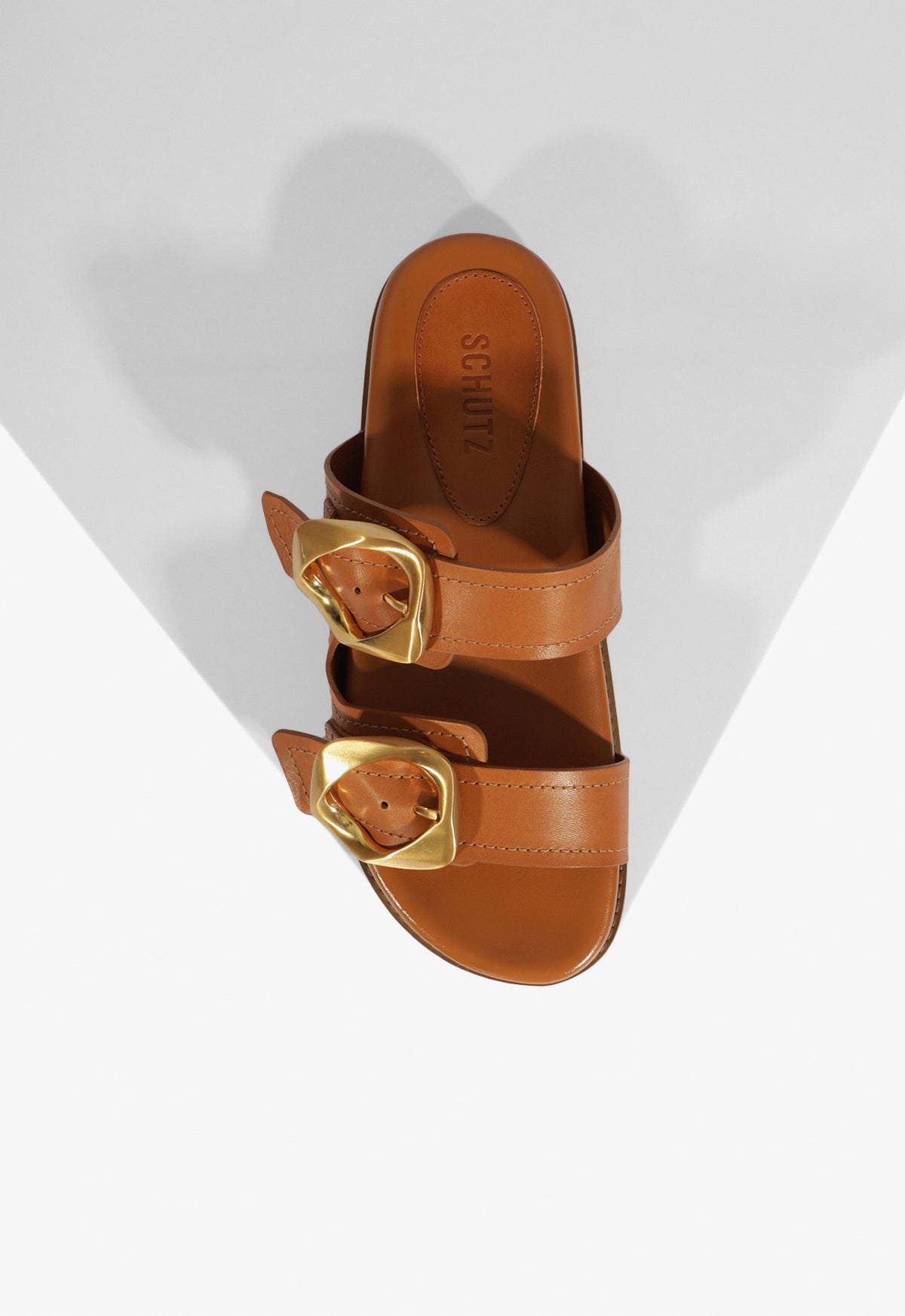 Olga Brown Leather Sporty Sandal SPRING 25 - Schutz Shoes