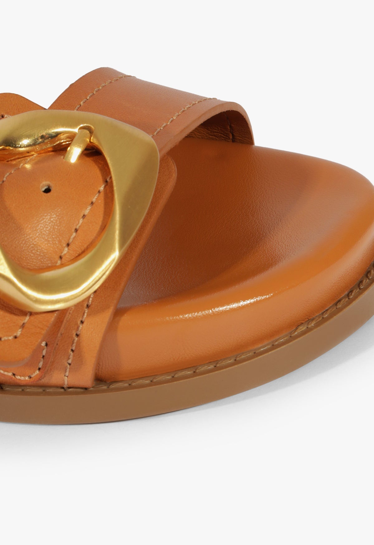 Olga Brown Leather Sporty Sandal SPRING 25 - Schutz Shoes