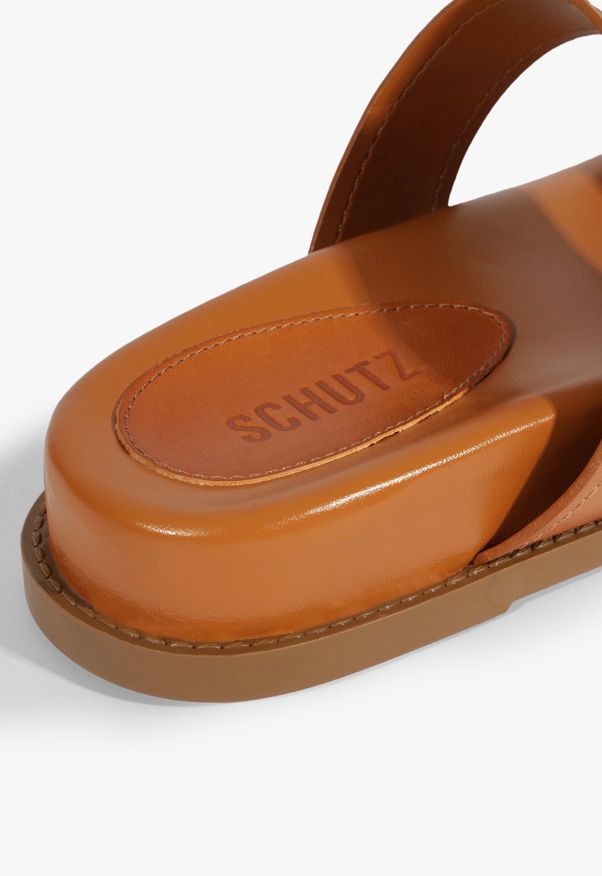 Olga Brown Leather Sporty Sandal SPRING 25 - Schutz Shoes
