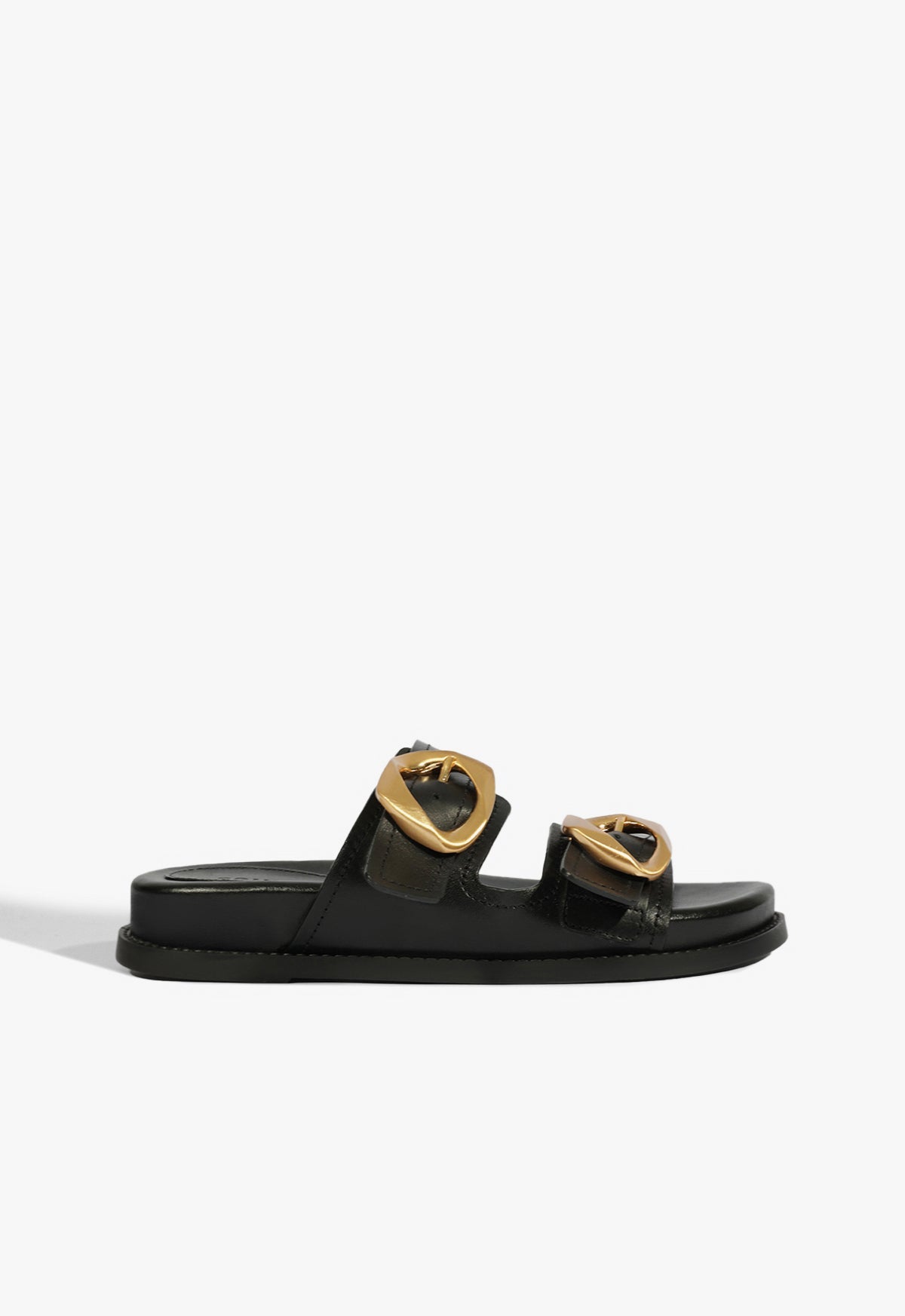 Olga Black Leather Sporty Sandal SPRING 25 5 Black Leather - Schutz Shoes