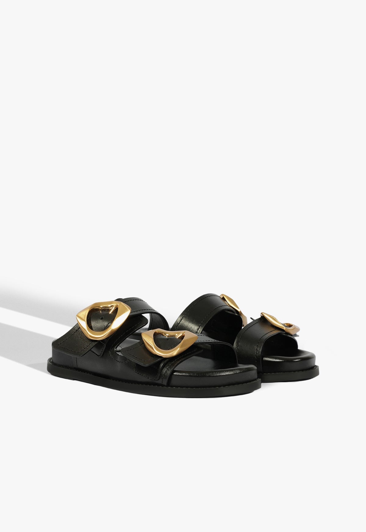Olga Black Leather Sporty Sandal SPRING 25 - Schutz Shoes