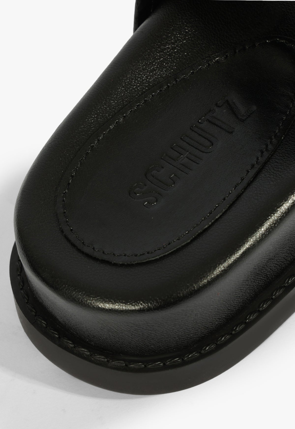 Olga Black Leather Sporty Sandal SPRING 25 - Schutz Shoes