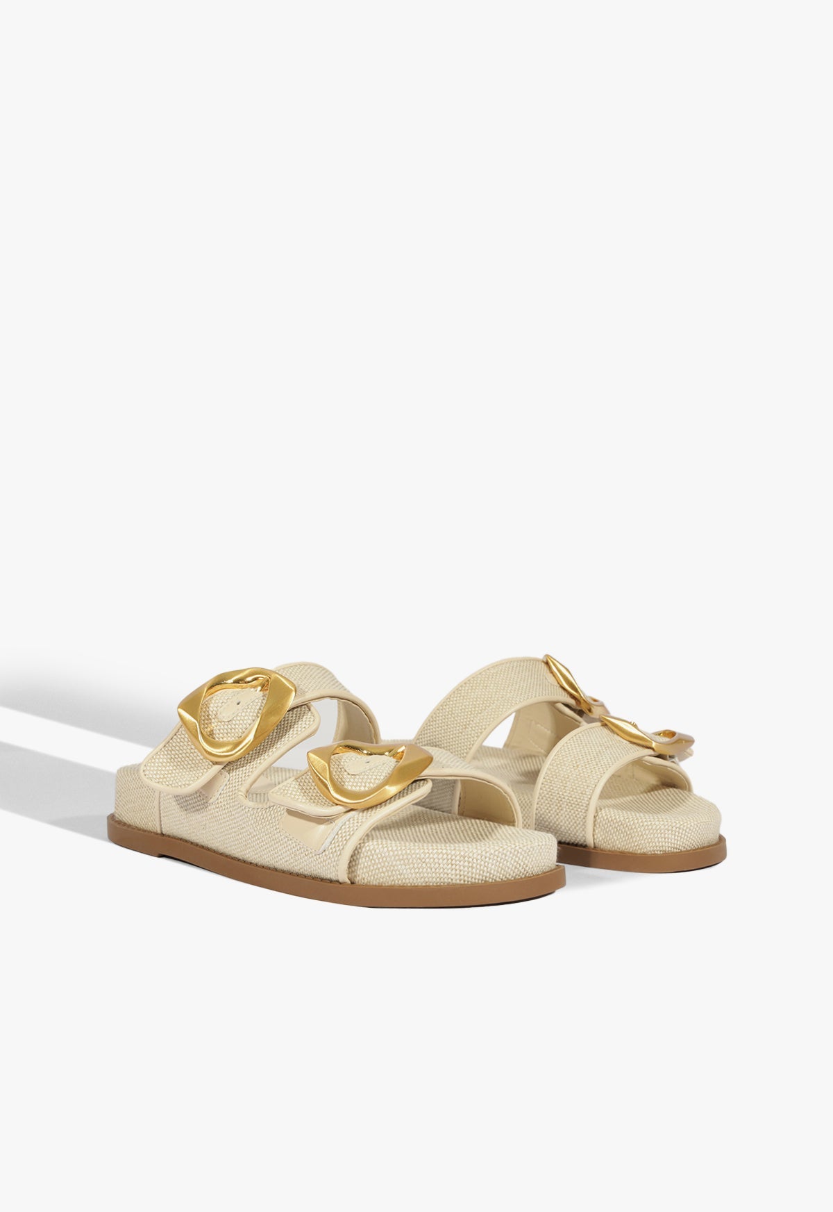 Olga Beige Linen Sporty Sandal SPRING 25 - Schutz Shoes