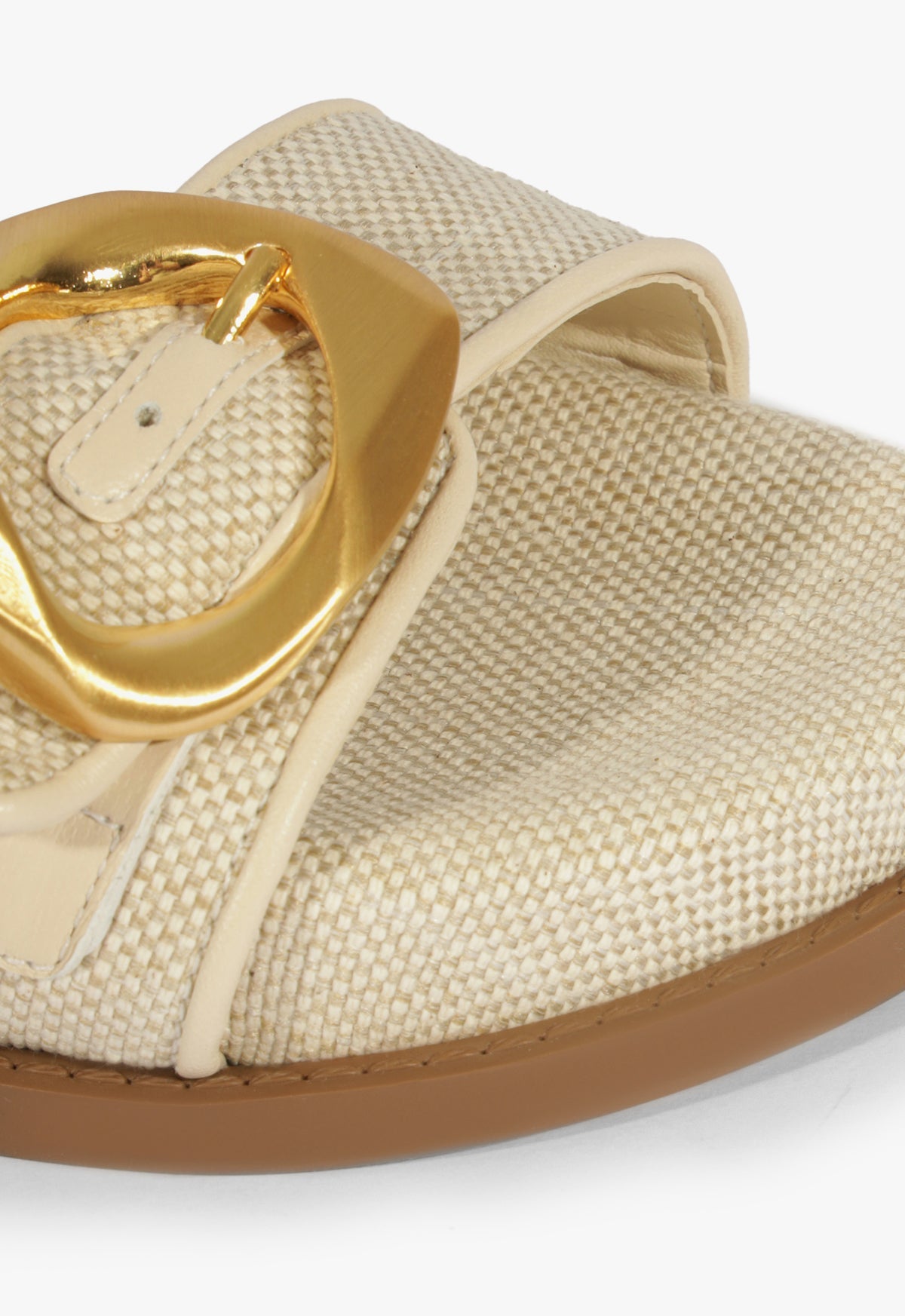 Olga Beige Linen Sporty Sandal SPRING 25 - Schutz Shoes
