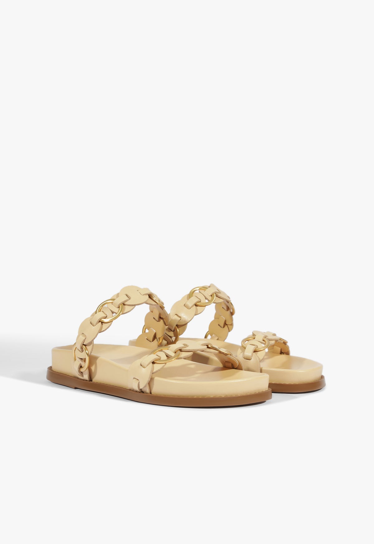 Selina Beige Leather Sporty Sandal HIGH SUMMER 25 - Schutz Shoes