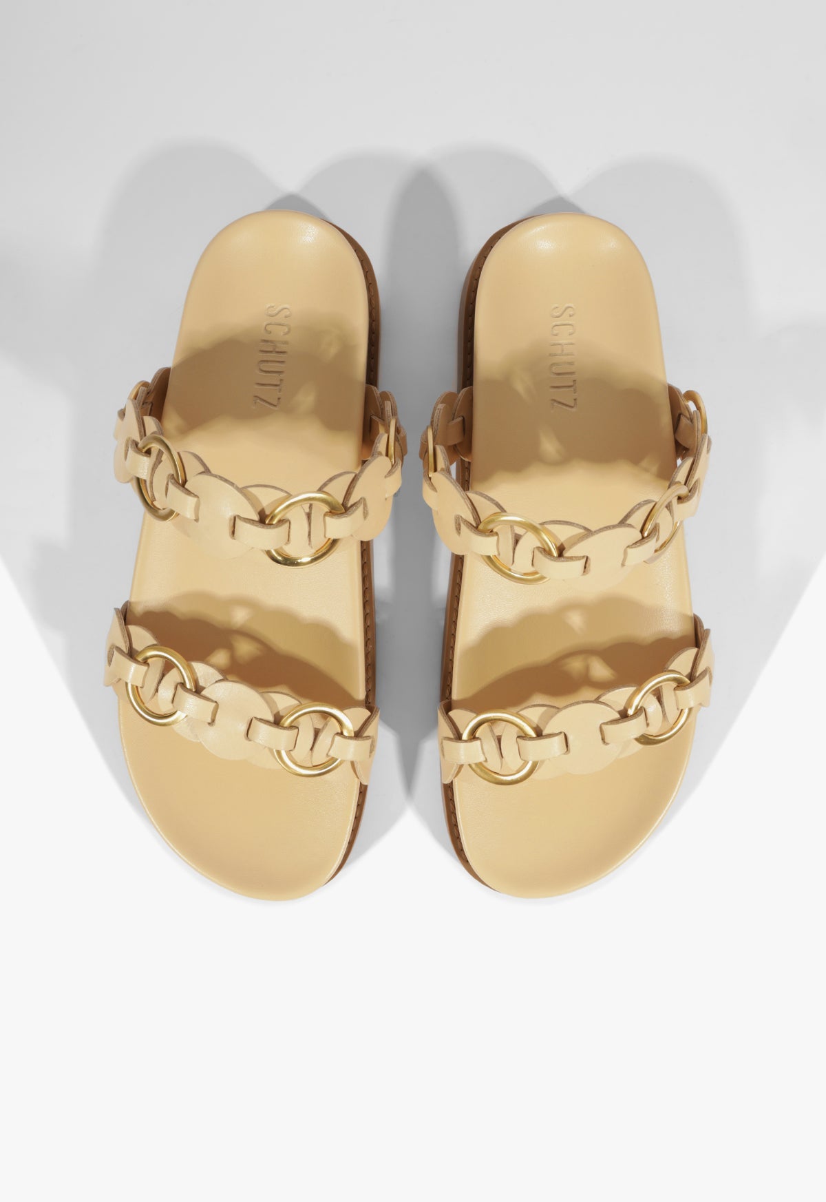 Selina Beige Leather Sporty Sandal HIGH SUMMER 25 - Schutz Shoes