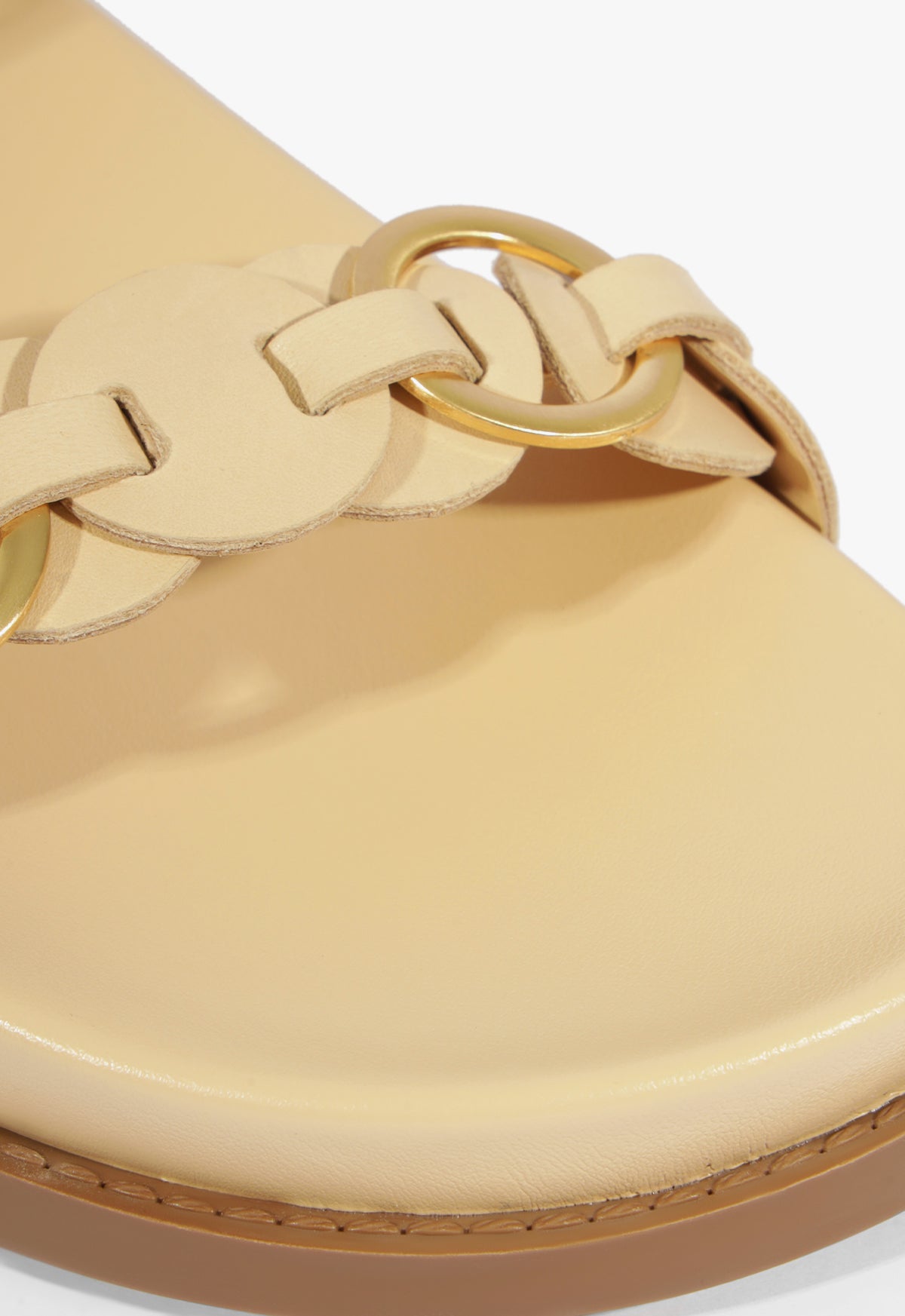 Selina Beige Leather Sporty Sandal HIGH SUMMER 25 - Schutz Shoes
