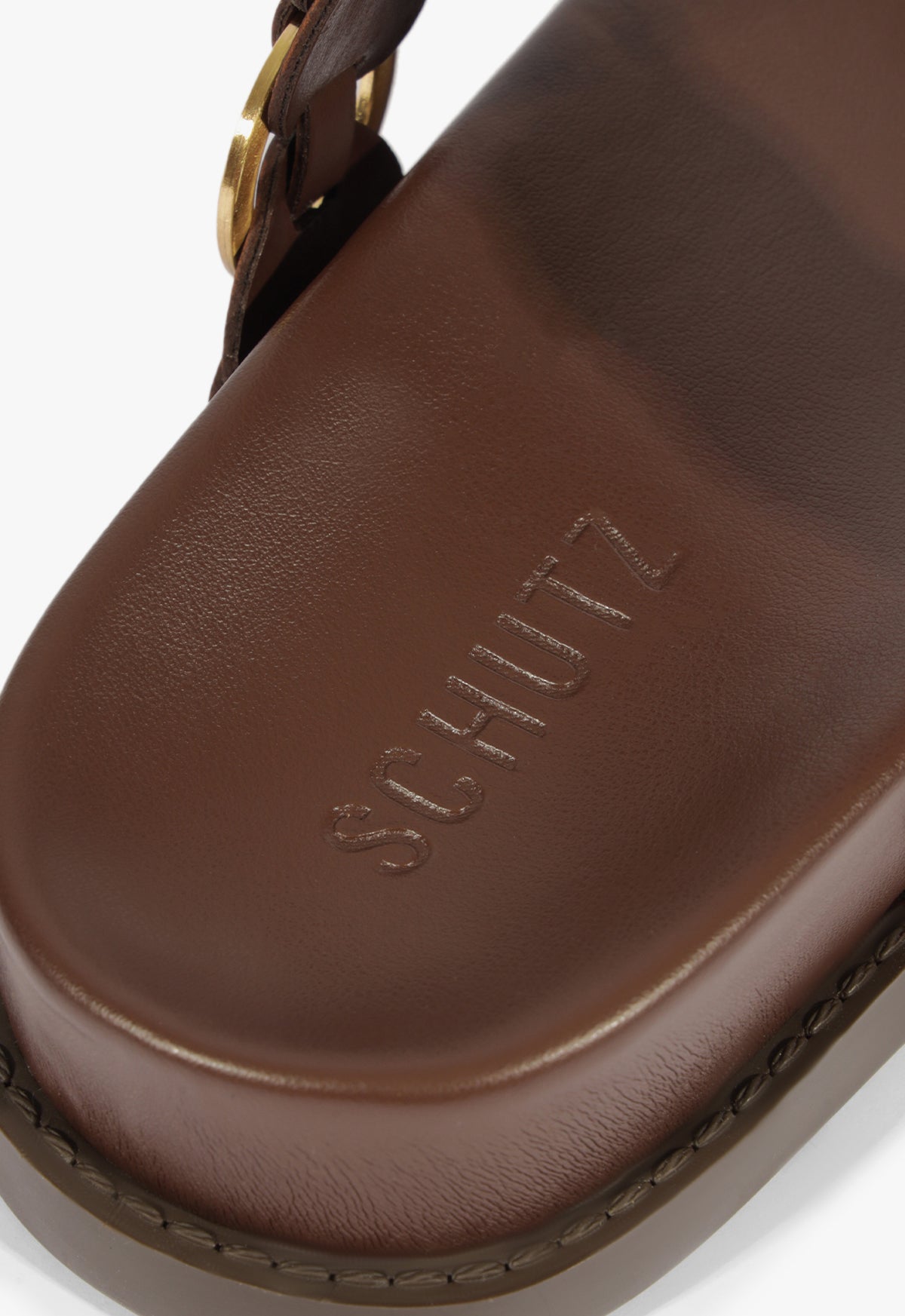 Selina Brown Leather Sporty Sandal HIGH SUMMER 25 - Schutz Shoes