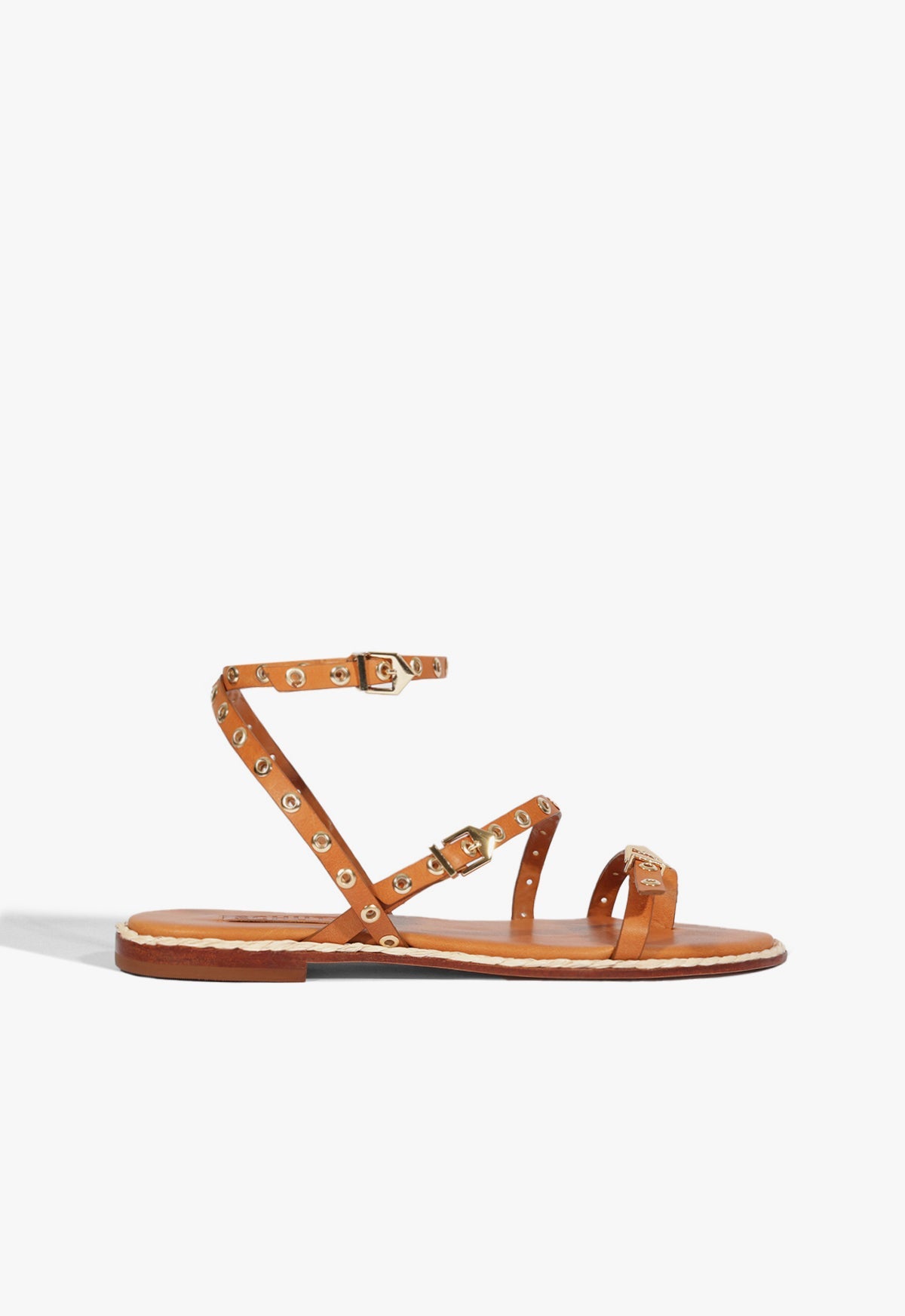 Annete Brown Leather Sandal SPRING 25 5 Brown Leather - Schutz Shoes