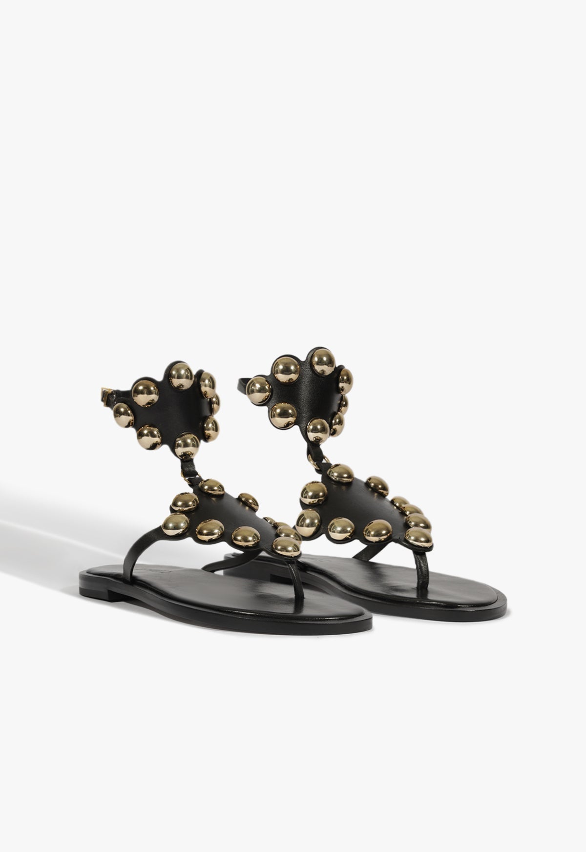 Mist Black Leather Flat Sandal HIGH SUMMER 25 - Schutz Shoes