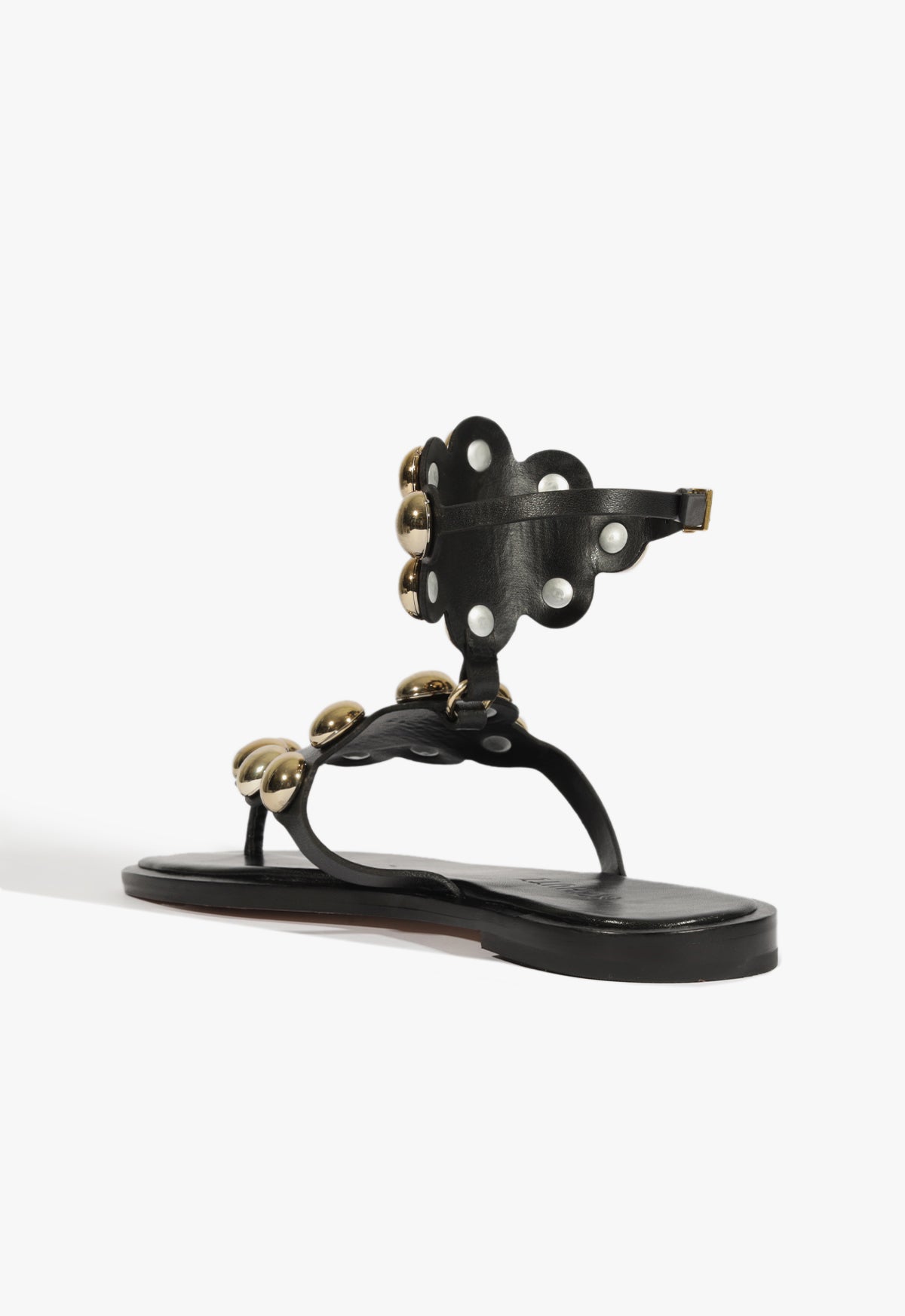 Mist Black Leather Flat Sandal HIGH SUMMER 25 - Schutz Shoes