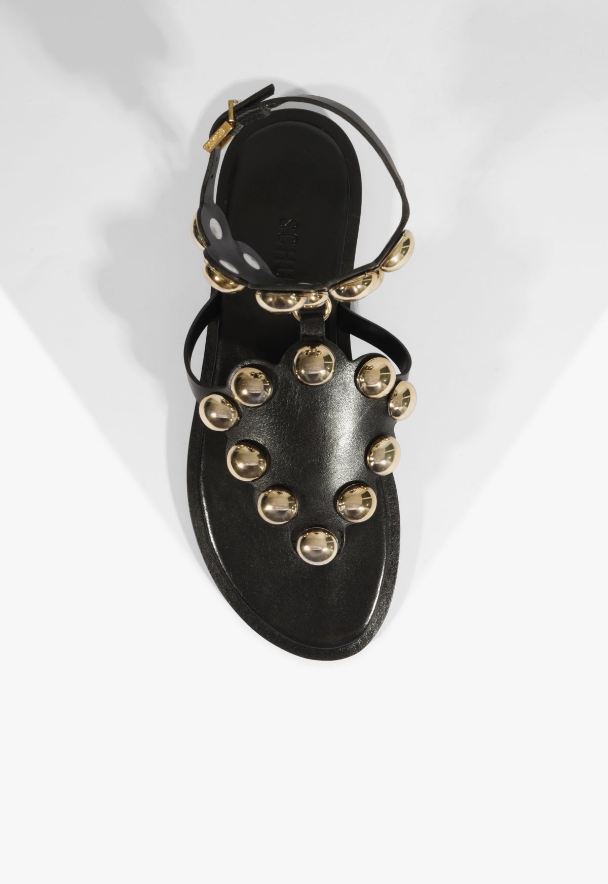 Mist Black Leather Flat Sandal HIGH SUMMER 25 - Schutz Shoes
