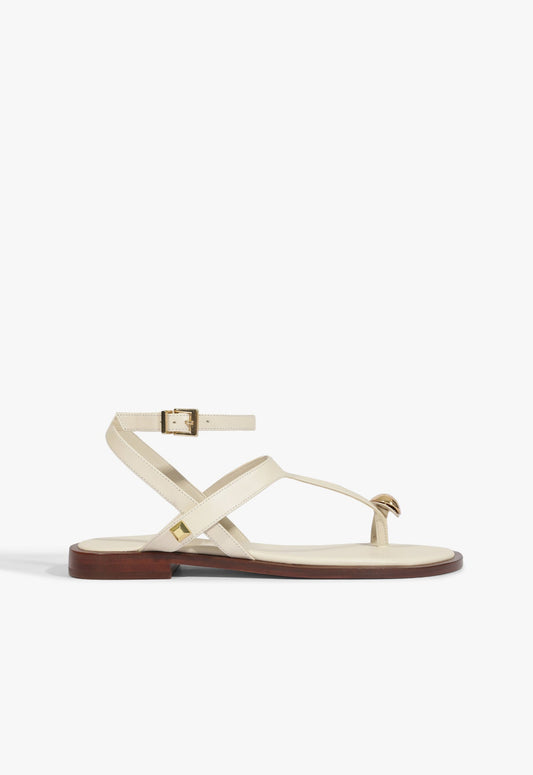 Elysa Lace Sandal HIGH SUMMER 25 5 Sugar White Leather - Schutz Shoes