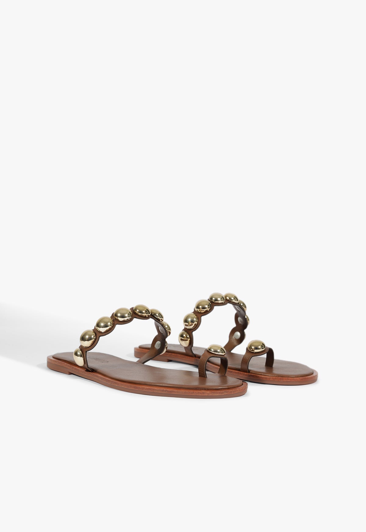 Romy Brown Leather Flat Sandal HIGH SUMMER 25 - Schutz Shoes
