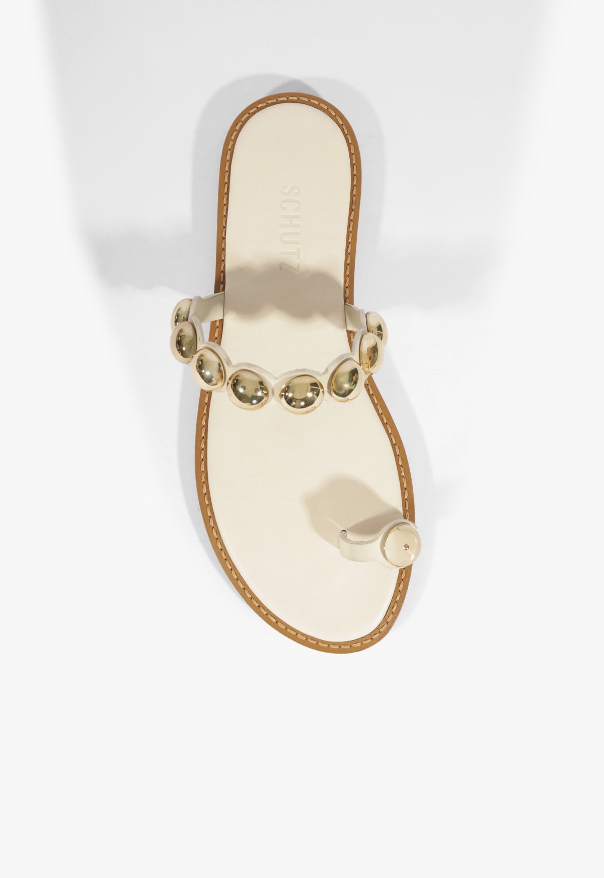 Romy White Leather Flat Sandal HIGH SUMMER 25 - Schutz Shoes
