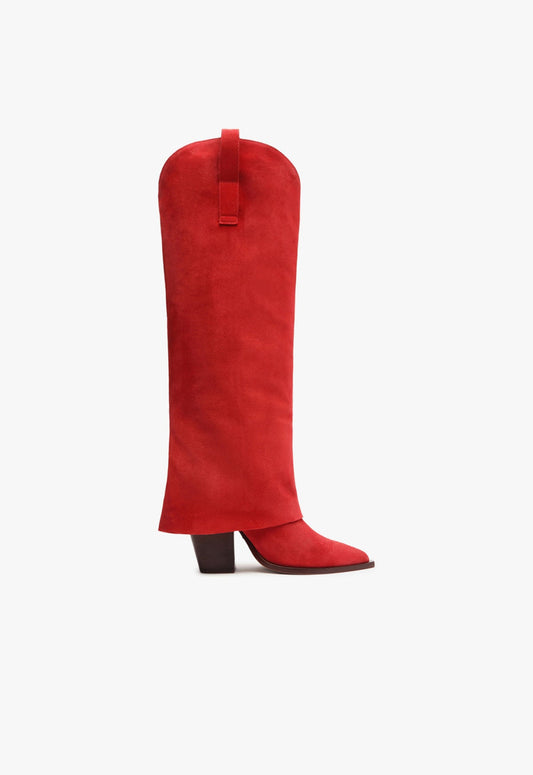 Woody Up Cloak Suede Boot OLD 5 Scarlet Suede - Schutz Shoes