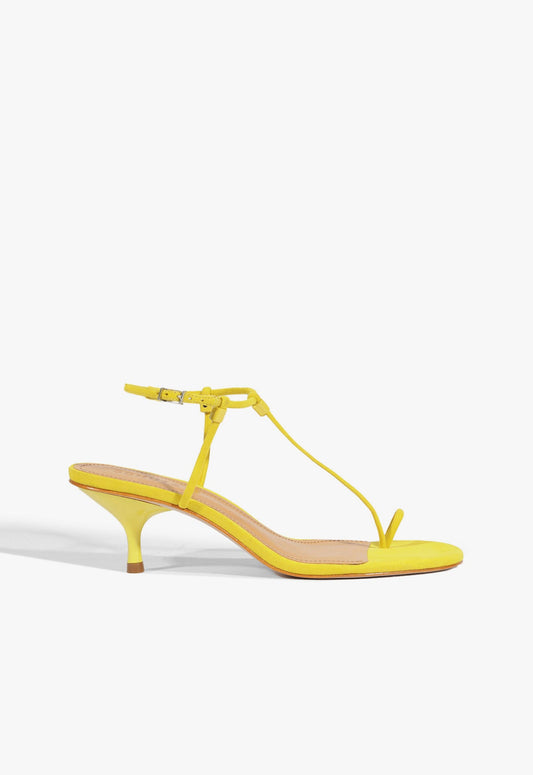 Elsha Kitten Sandal SPRING 25 5 Citrus Yellow Suede - Schutz Shoes
