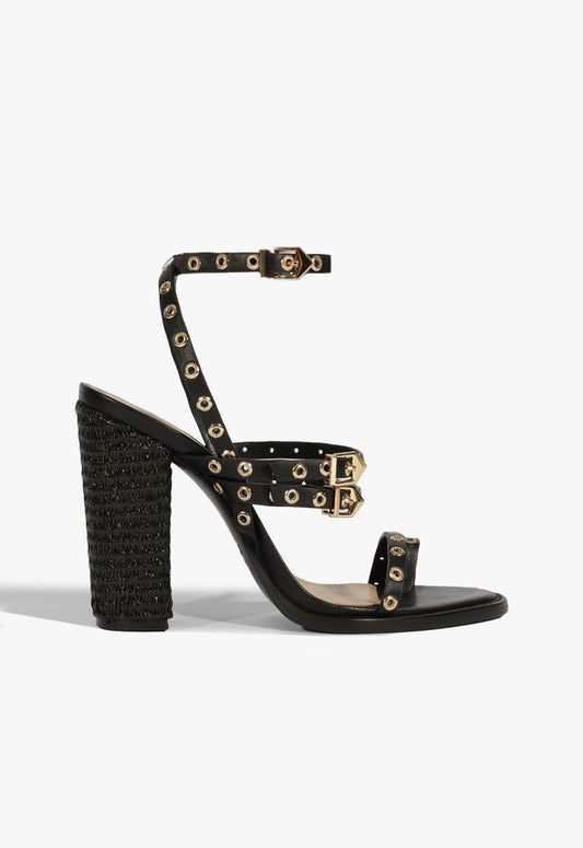 Annete Sandal SPRING 25 5 Black Leather - Schutz Shoes