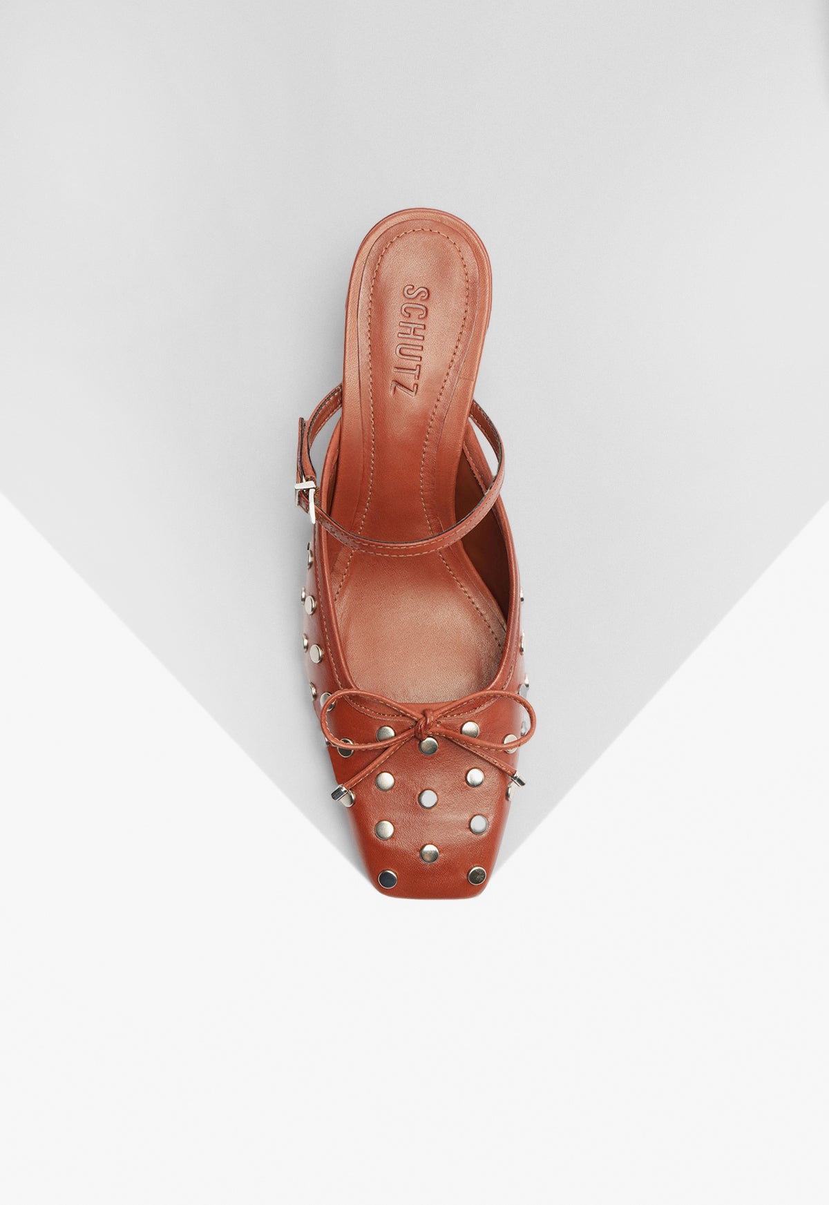 Arissa Block Mule Studs Leather Pump RESORT 25 - Schutz Shoes