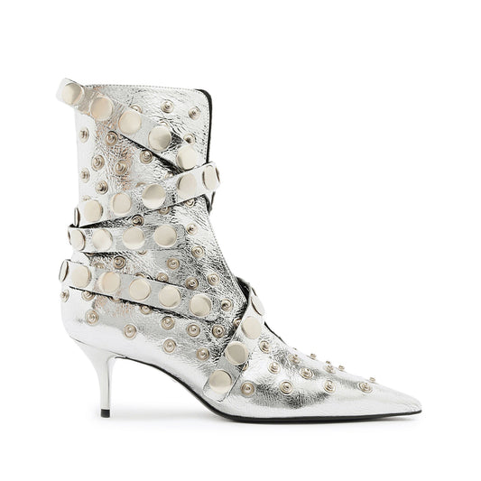 Presley Leather Bootie OLD 5 Silver Leather - Schutz Shoes
