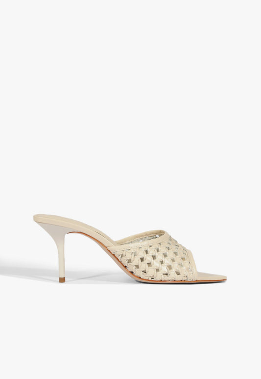 Elodie Braided Sandal HIGH SUMMER 25 5 Off White Leather - Schutz Shoes