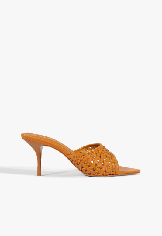 Elodie Braided Sandal HIGH SUMMER 25 5 Inca Gold Leather - Schutz Shoes