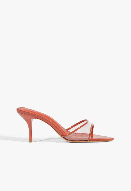Elodie Sandal HIGH SUMMER 25 5 Caiena Red Vinyl - Schutz Shoes