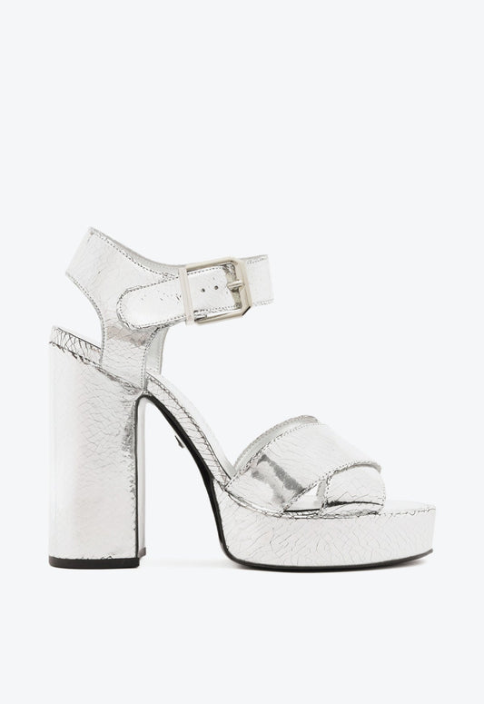 Penelope Sandal PRE FALL 24 5 Silver Synthetic - Schutz Shoes