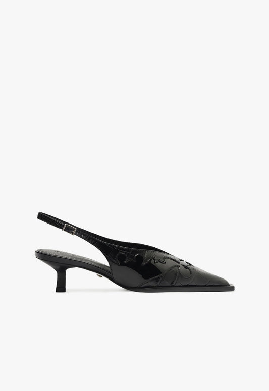 Daria Sling Patent Leather Pump PRE FALL 24 5 Black Patent Leather - Schutz Shoes