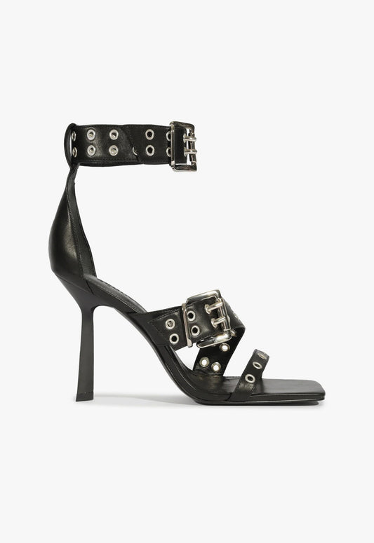 Jess Sandal FALL 24 5 Black Leather - Schutz Shoes