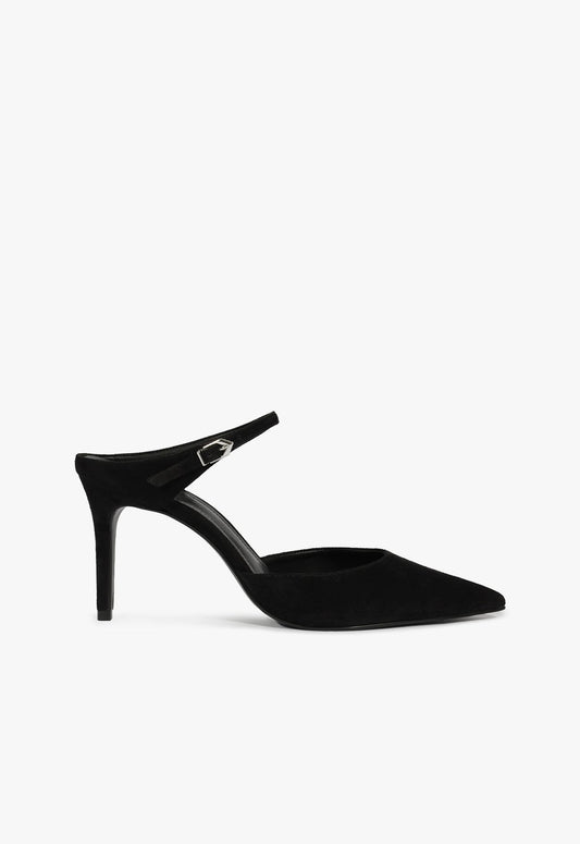 Laura Mid Stiletto Black Pump FALL 24 5 Black Suede - Schutz Shoes