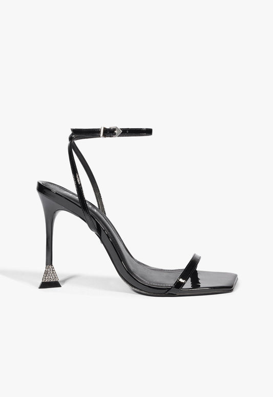 Joanna Patent Leather Sandal PRE FALL 24 5 Black Patent Leather - Schutz Shoes