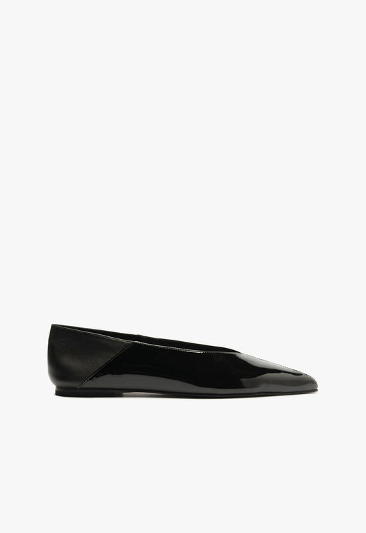 Gemma Ballet Flat WINTER 24 5 Black Patent Leather - Schutz Shoes