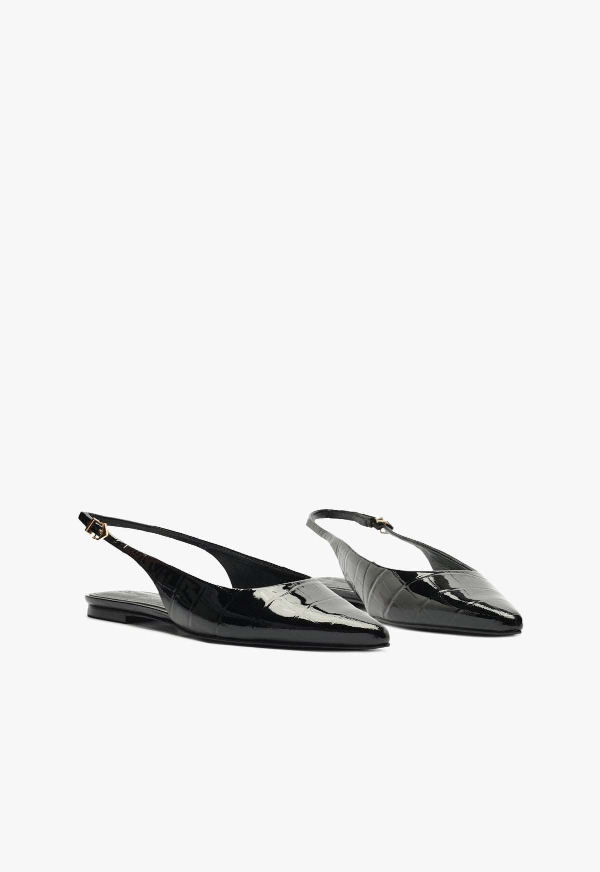 Paola Black Leather Flat RESORT 25 - Schutz Shoes